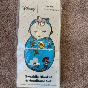 Little Sleepies Disney Toy Story Swaddle Blanket and Bow Set